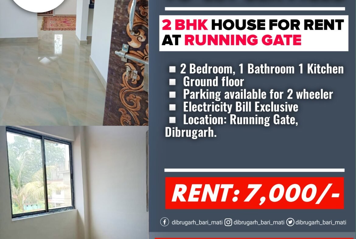 house rent at running gate under 7k