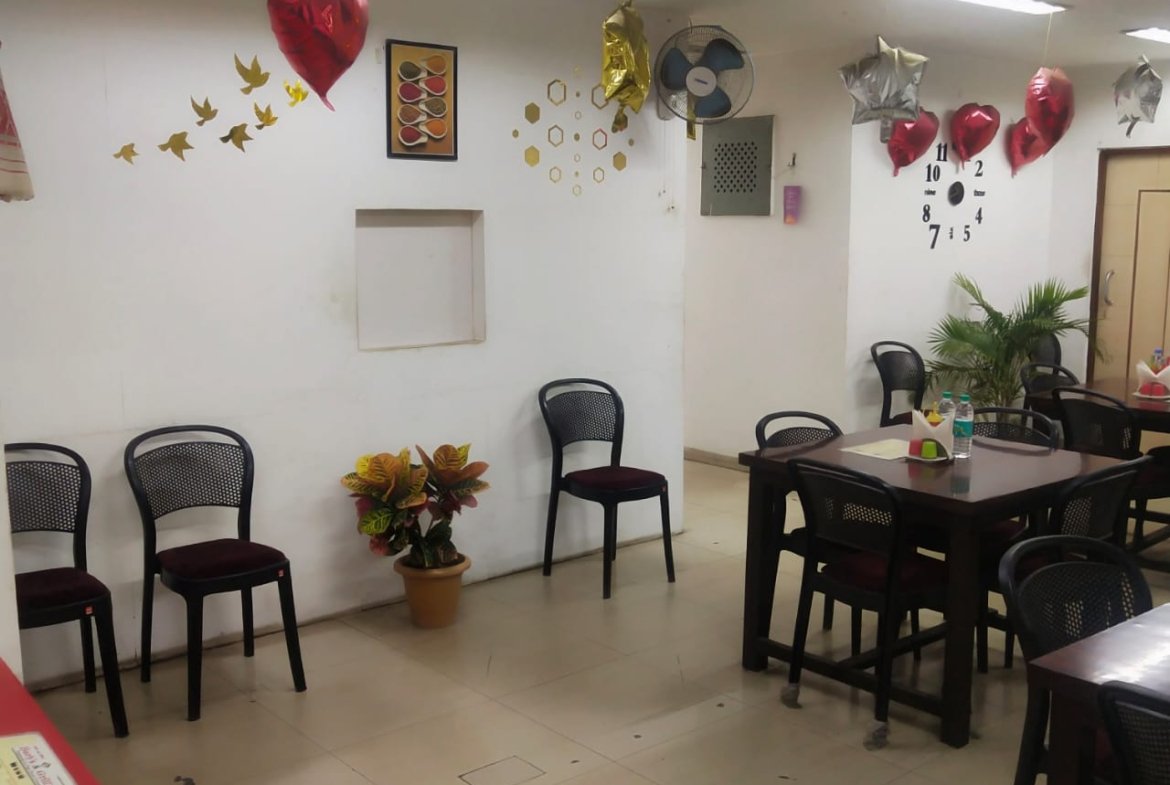 Restaurant for rent at Chowkidinghee, Dibrugarh, under ₹25,000, fully furnished with equipment, located on the 3rd floor in a prime area
