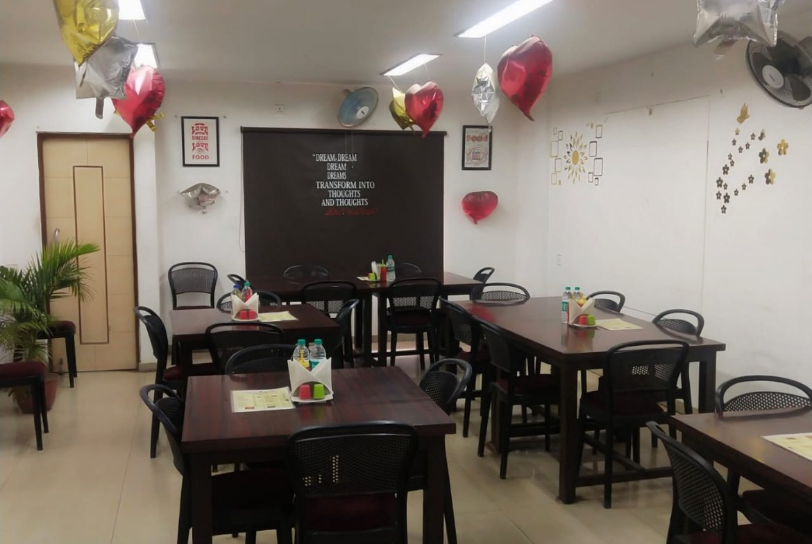 Fully furnished restaurant for rent at Chowkidinghee, Dibrugarh, 3rd floor, equipped with all essential furniture and amenities, under ₹25,000
