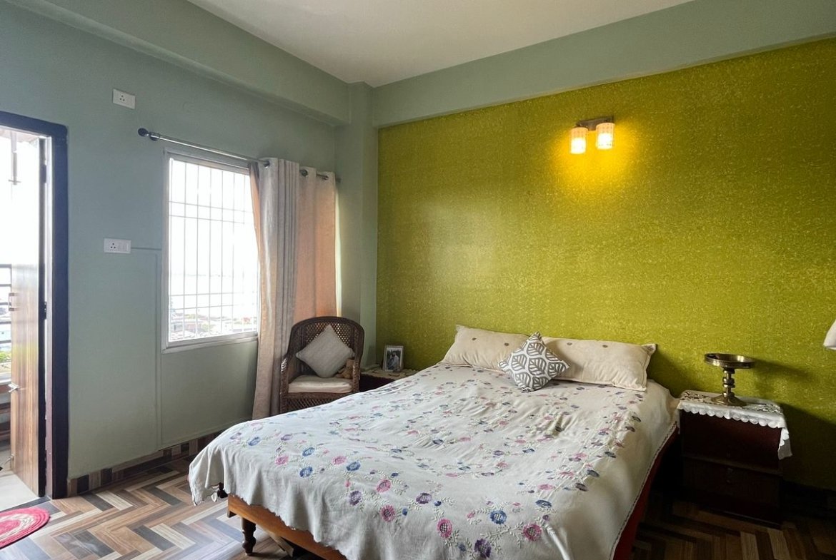 Premium fully furnished 2BHK apartment for rent in Marwaripatty, Dibrugarh with city view.