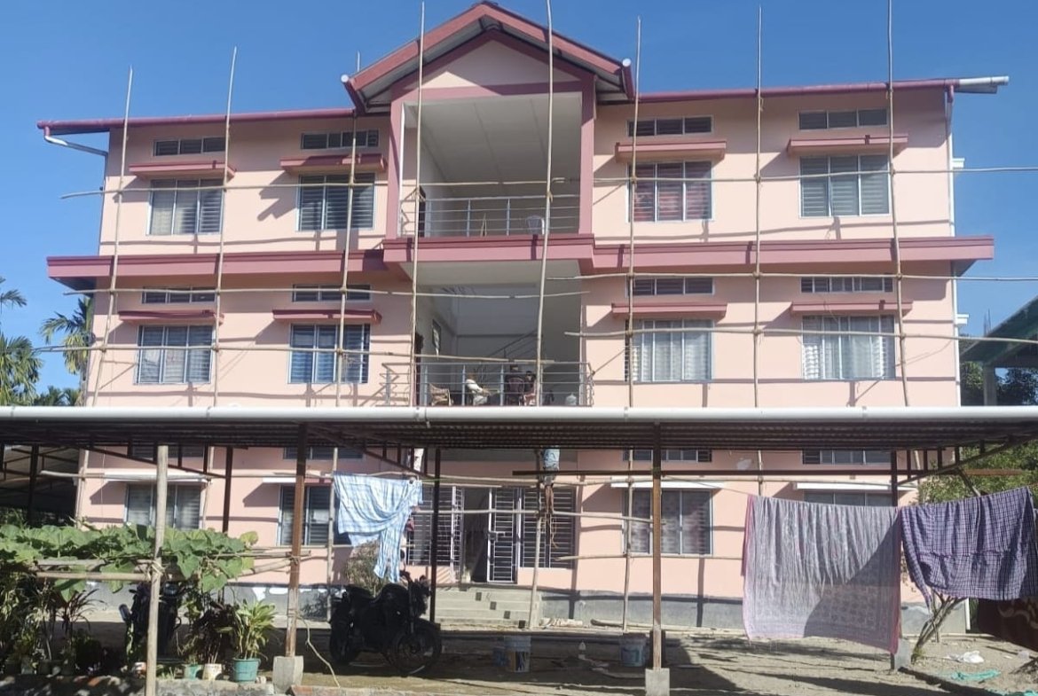 ental property in Banipur, Dibrugarh – 2 BHK house with private car space, first-floor unit in a quiet and safe area